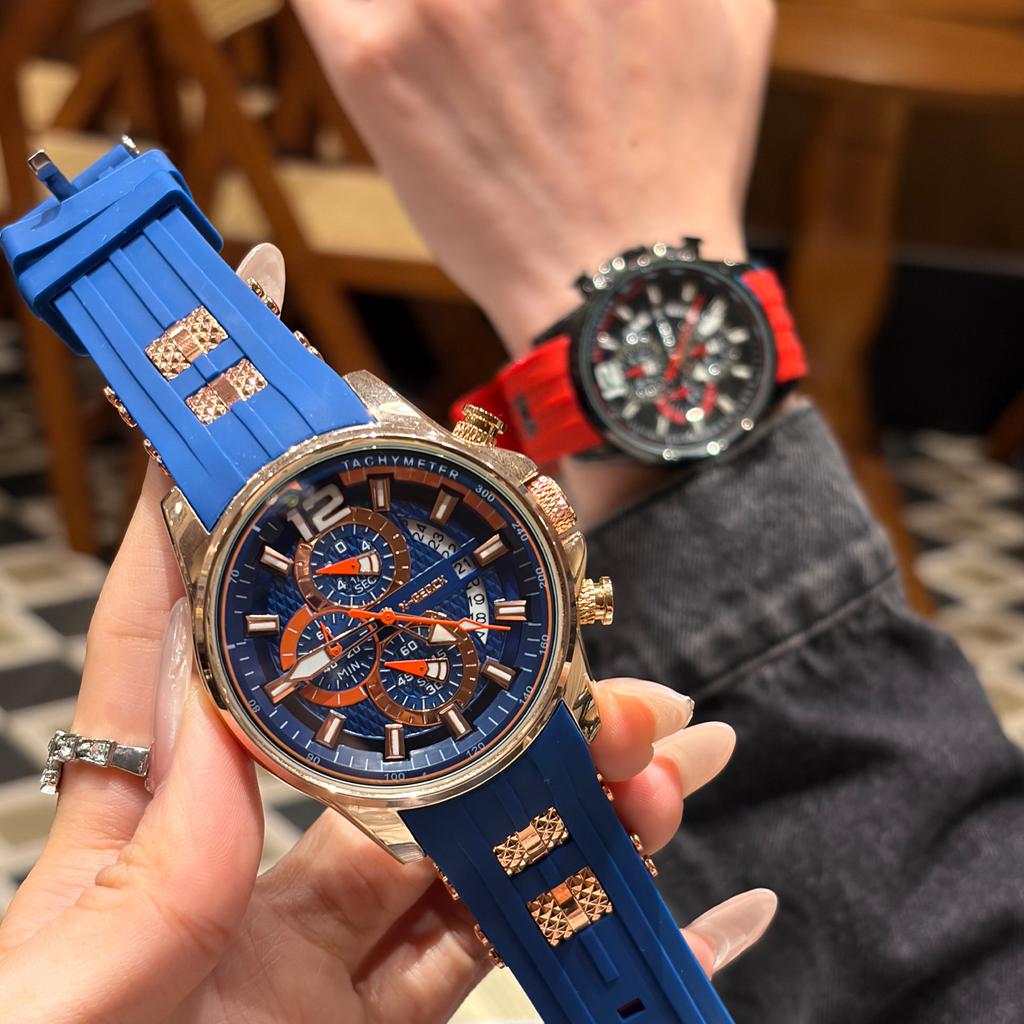 Watch Fashion Sports Men'S Business Fashion Round Dial Quartz Watch Large Dial Casual Luminous Boys Watch