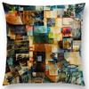 Neues Wunderschönes Abstrakte Kunst Malerei Geheimnisvoller Farbstrudel Fantasie Geometrie Retro Kissenbezug Auto Sofa Wurfkissenhülle