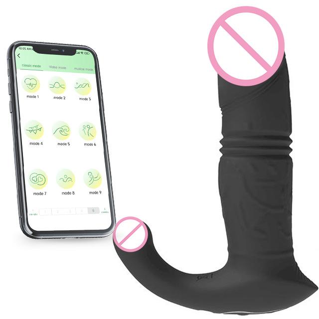 Vibrátor pro muže Dildo Ženy Mužská masturbátor Masážní přístroj prostaty Sexuální hračky pro dospělé Gay Teleskopické Dual Motors Anální anální kolík