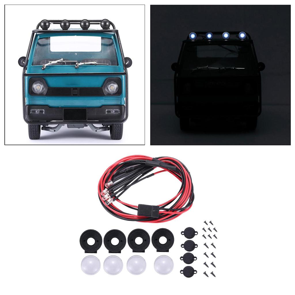 WPL D12 1/10 RC Car Upgrade Parts Metal Roll Cage Roof Light Battary Box Bottom Protection Plate Accessories