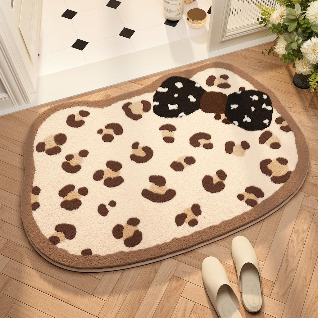 Imitation Cashmere Bathroom Floor Mat Door Mat Absorbent Foot Mat Household Quick-drying Carpet