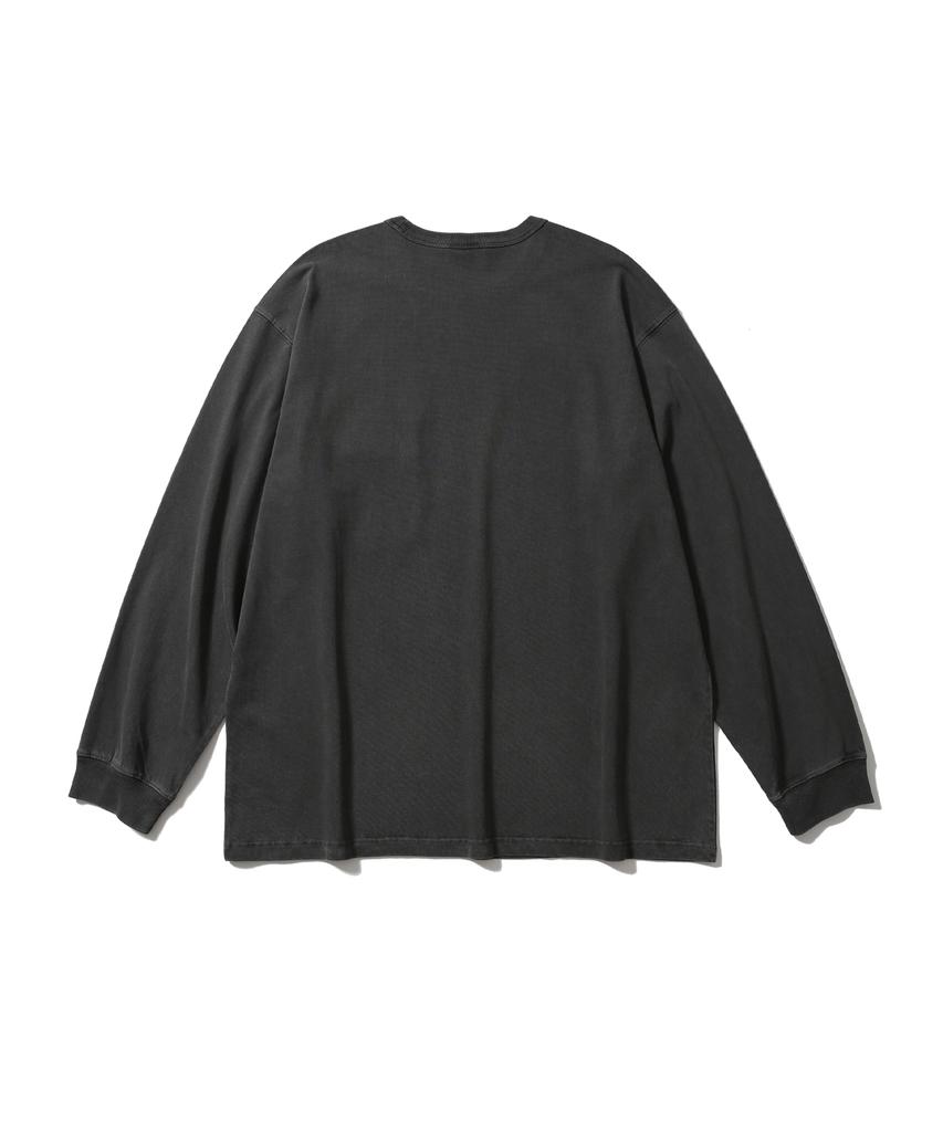Haebeuopeudyuti Dyed Pocket Long Sleeve T-Shirt (Dark Gray)