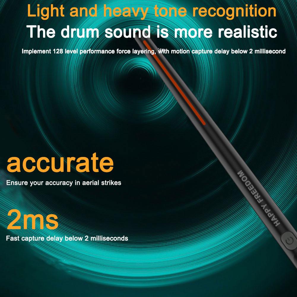 Electric Air Drumsticks Professional Air Drum with Drumsticks Electronic Virtual Air Drum Drumsticks Pedals Gift for Adults Kids