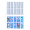 Multifuntional Jewelry Silicone Molds Pendant Moulds Silicone Texture for Resin Rectangular Earrings and Pendants
