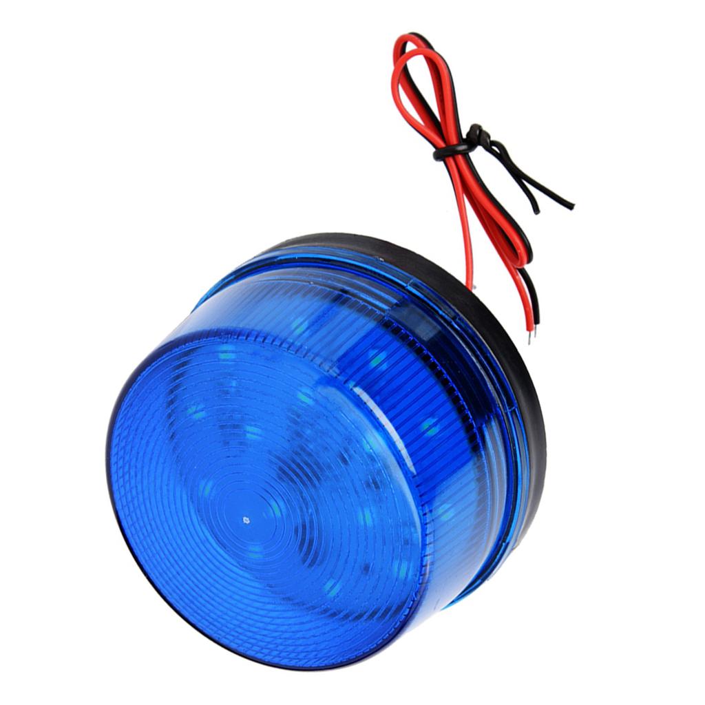 DC9 12V Blue LED Strobe Beacon Emergency Alarm Warning Signal Flashing Light Without Sound