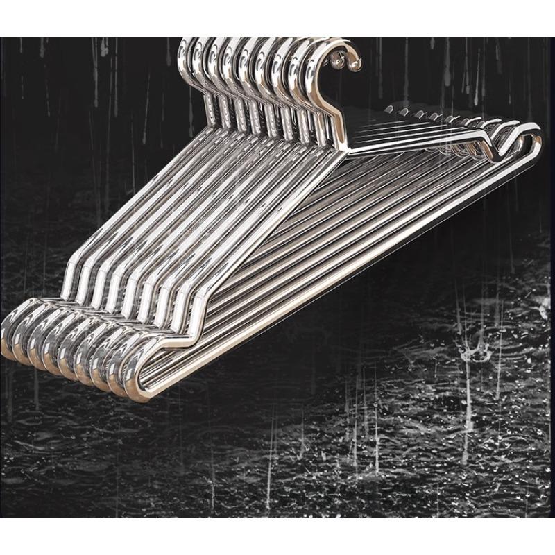 10pz Grucce Metalliche Rinforzate, Design con Spalle Scanalate Antiscivolo, Organizer Salvaspazio per Armadio per Cappotti, Vestiti, Abbigliamento