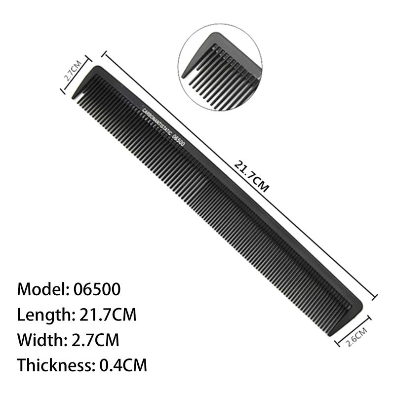 Black Professional Hair Cutting Comb Anti-Static Flat Head Cutter Comb Finetooth Haircut Brush Salon Tools Barber Hair Accessor