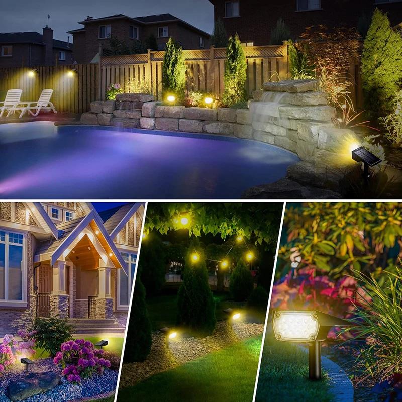 Solar Lights Outdoor Waterproof 56 LED 3 Lighting Modes Solar Powered Garden Yard Solar Lamp for Outside Landscape 8/6/4/2/1PCS
