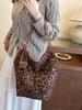 2025 Early Autumn Large-Capacity Leopard Print Retro Shoulder Tote Bag