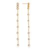 Youthway Delicate Round Zircon Tassel Earrings For Women Minimalist Gold Plated Stainless Steel Earrings Fashion Jewelry