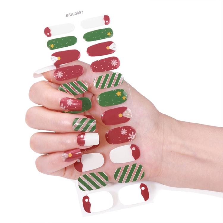 Wearable Gels Nails Stickers French Styles Nails Art Stickers Nails Polish Wraps Cured Gels Nails Strips