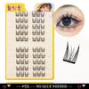 10 Rows Cluster Cat Eye No Glue Lashes Reusable Self Adhesive Glue Free Eyelash Natural Lash Manga Anime Lashes Cluster