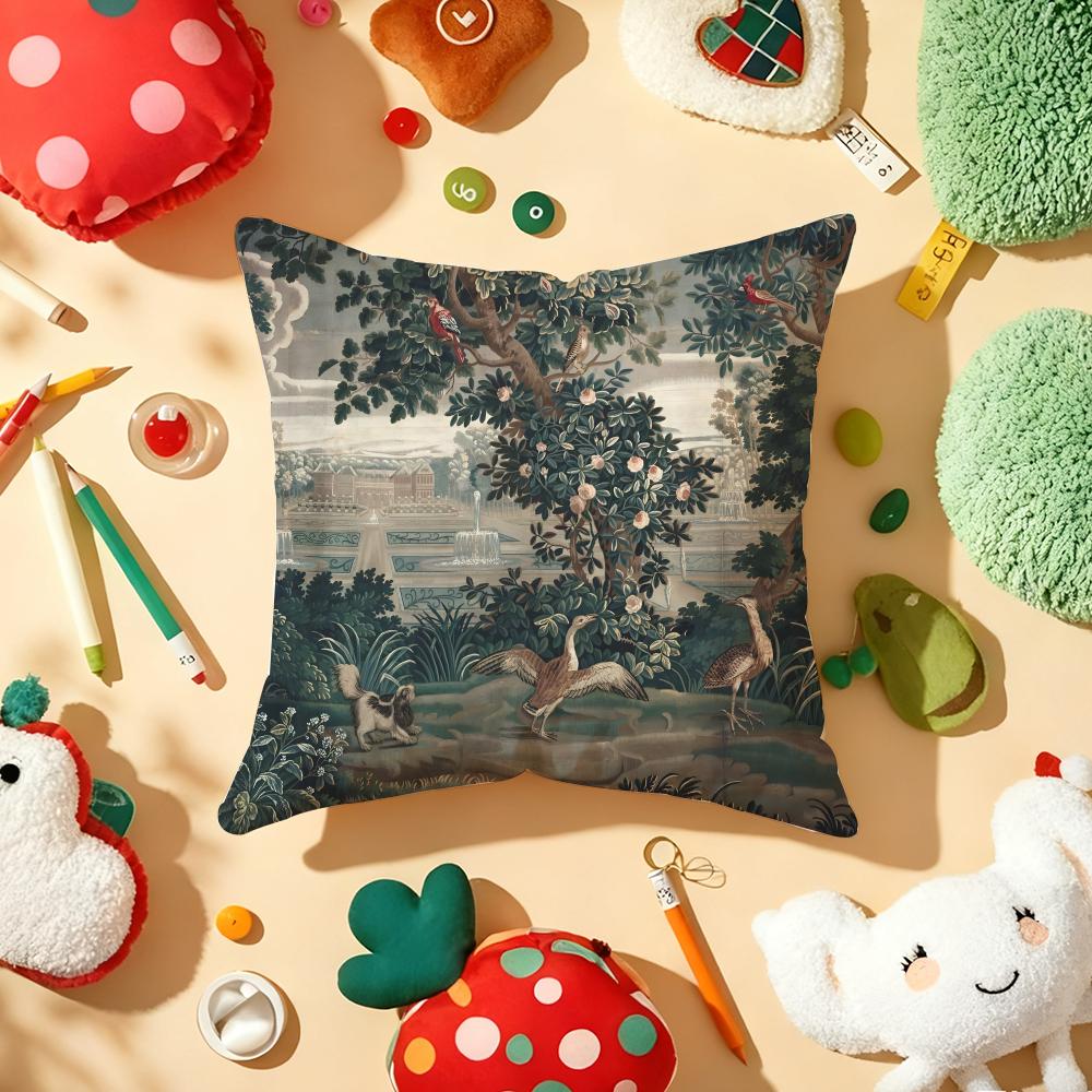 Aubusson Tapestry French Th Century Cushion Cover Plush Fabric Soft DoubleSided Printed Sofa Warm Winter Home Pillow Cover