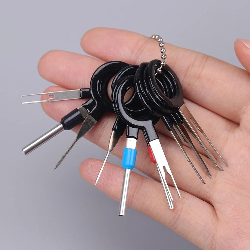 Car Terminal Removal Tool Wire Crimp Split Connector Pin Extractor Set Key Car Plug Repair Tool Wire Plug Connector Extractor