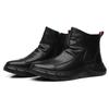 Fashion Autumn Men Chelsea Boots Slip-on Waterproof Ankle Boots Retro Black Men Fashion Boots Motorcycle Shoes Plus Size 44