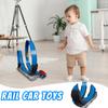 FlexTrack Flexible Race Car Track For Kids Inertial Suspension Non-derailment Anti-gravity Magnetic Railcar172in,90in,33in Long Rolls Up Portable