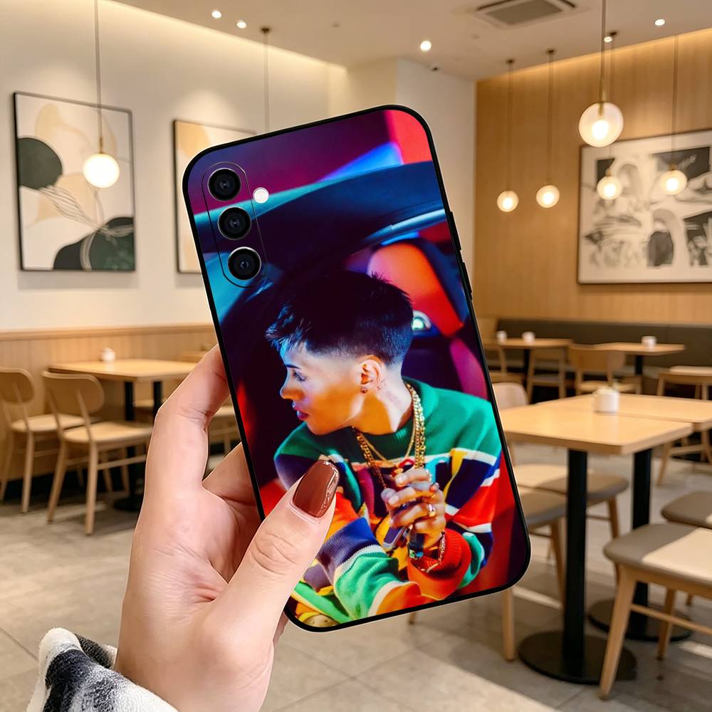Singer C-Cris M J Phone Case For Samsung Galaxy A73,A72,A71,A70,A53,A52,A51,Soft Silicone Black Cover