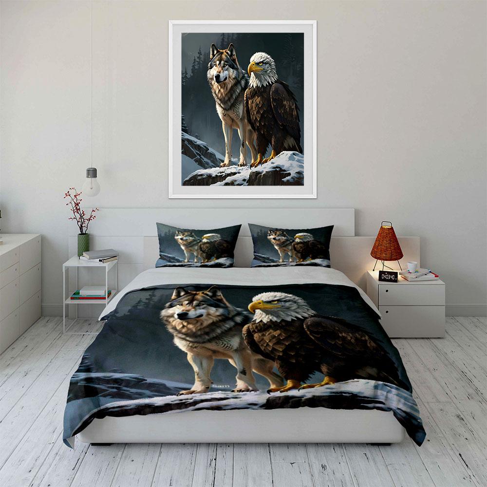 "Wildlife Nature Print Decor" Soft Skin-Friendly Bedding Set Includes 1 Duvet Cover And 2 Pillowcase Gift