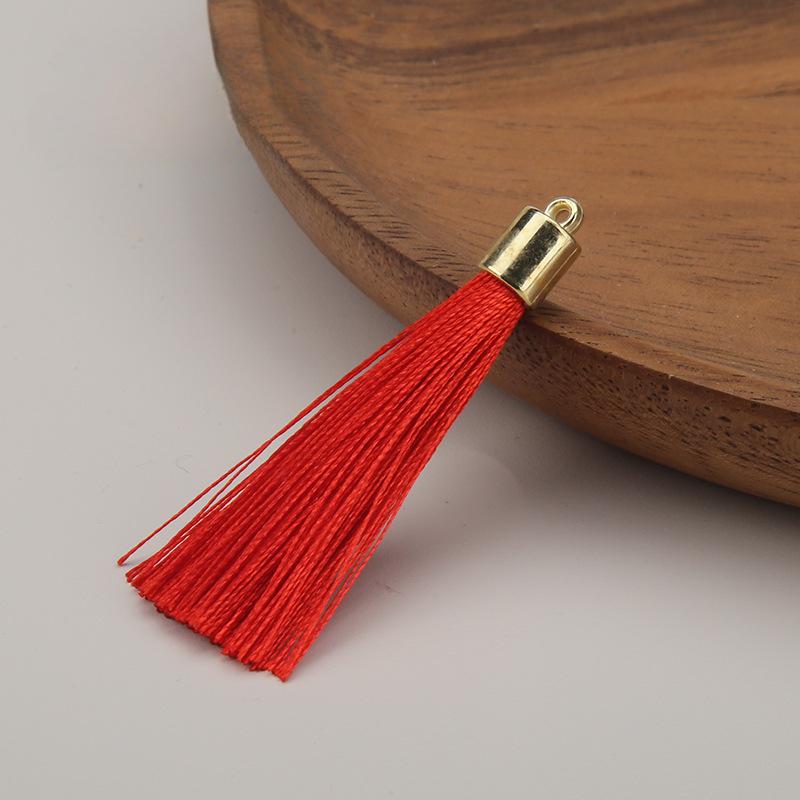 

4 шт. Красивые кисточки золотого цвета с пластиковым верхом, тонкие полиэфирные нитки 5,5 см, короткие кисточки, кисточки для закладок 5.5cm