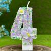 1PC Number Birthday Candles Butterfly And Flower Decorations Kids Party Cake Decorations Food-Safe Plastic Material 7.5x4cm
