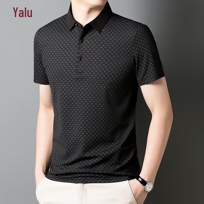 Men s Ice Silk Short Sleeve Polo Shirt M