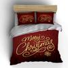 Merry Christmas Gold Text Bedding Duvet Cover Set Duvet Cover Pillowcases  (1*Duvet Cover 2*Pillowcases, without duvet insert)