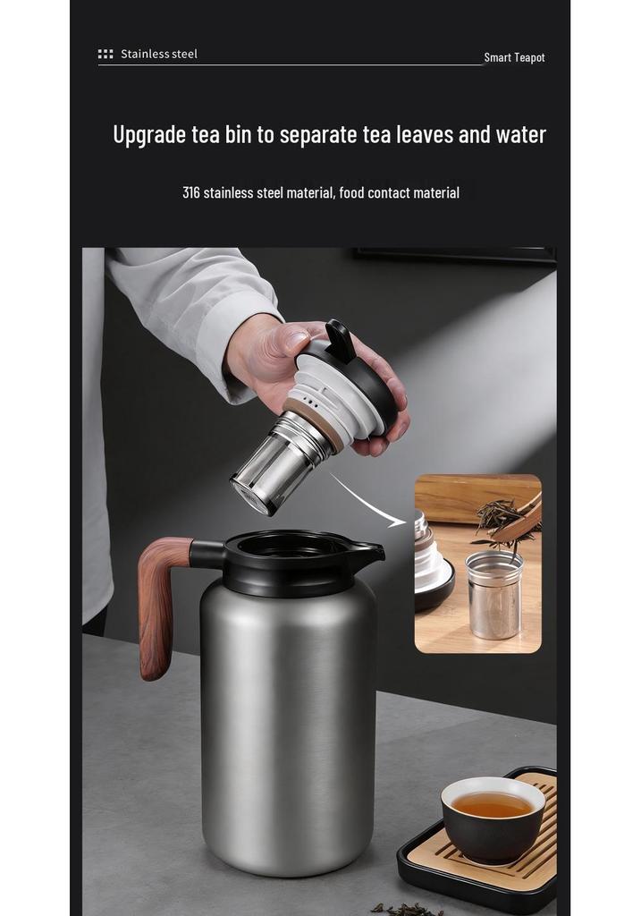 316 Stainless Steel Stewing and Warming Pot - Multifunctional Teapot, Thermos, Stewing Pot, and Coffee Pot with Customizable Thermos Cup.