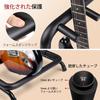 CAHAYA Folding Guitar Holds 5 Compact Storage for and Bass Black Stand, Guitars, Anti-Tip, Acoustic, Electric, Guitars,