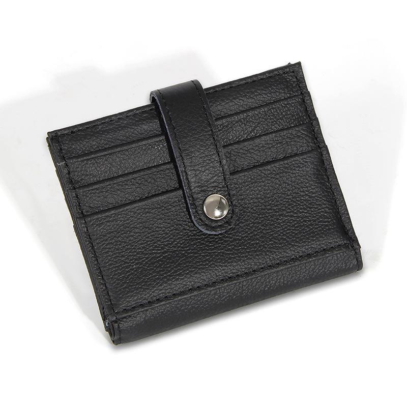 Damen Geldbörse aus echtem Leder, Bifold - Koreanischer Stil, Weiches Rindsleder, Mehrere Kartenfächer