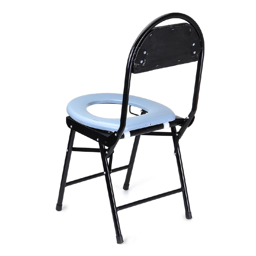 Portable Folding Bedside Bathroom Potty Toilet Convenient Commode Seat Shower Chair No-slip Feet For Elderly Disabled