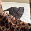 Star Leopard Print Plush Crossbody Bags for Women Furry Large Capacity Girls Shoulder Bag Vintage Tote Handbags Female Purse