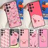 Cartoon-Schwein Weiche Hülle Für Samsung Galaxy S25 Ultra S9 S10 S20 FE S21 S22 S23 Plus S24 Ultra Funda Abdeckung