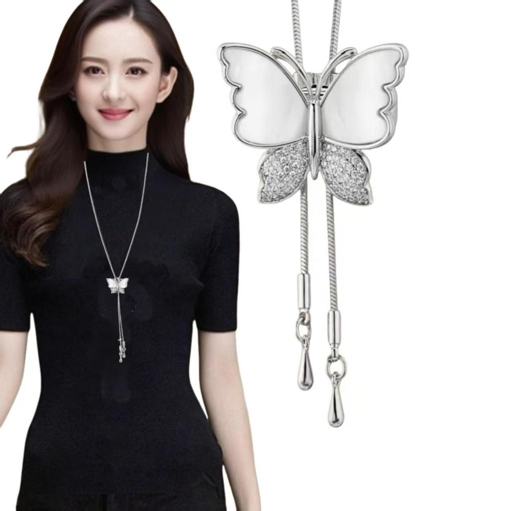 Elegant Long Tassel Sweater Chain with Japanese and Korean Pearls