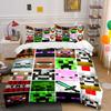Pixelated Game Character Faces. Bedding Sets Duvet Cover Sets Duvet Covers Pillowcases(1 * Duvet Cover 2 * Pillowcases Without Duvet Insert)