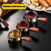 1 szt. Kubek na sos ze stali nierdzewnej Kubek na sos Worcestershire Kubek na dressing do steków Drewniany uchwyt Talerzyk do maczania sałatki pomidorowej Narzędzie kuchenne