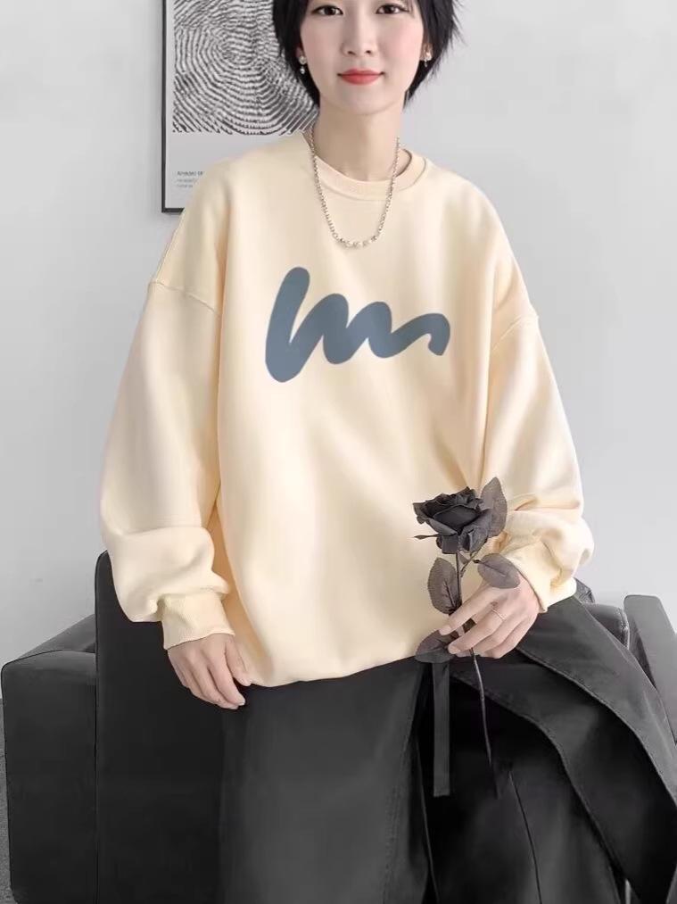 Unisex Thin Round Neck Sweatshirt: Hong Kong Style Casual Loose Fit for Spring & Autumn