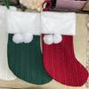 Thick Chunky Knit Wool Christmas Socks and Striped Stocking