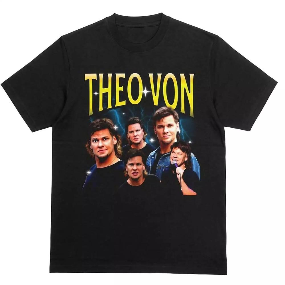 Comedian THEO VON T Shirt, Retro Theo Von Shirt Actor, Theo Von Homage Actor, Th Unisex T-Shirt XXXXL