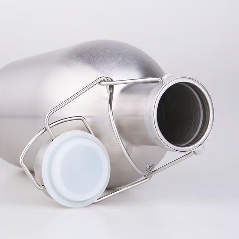 Grande Borraccia Sportiva in Acciaio Inossidabile 304, Fiaschetta per Birra e Vino da 64oz/2L