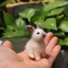 Rabbit Ornament Handmade Decorative Easter Needle Felted Baby Bunny Statue Home Supplies