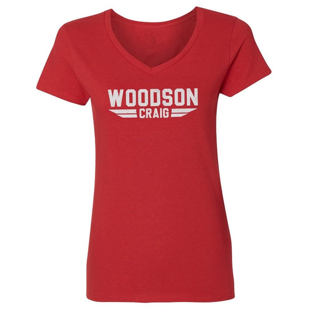 Craig Woodson Inspired Design - New England Fans Ladies V-Neck Tshirt Unisex T-Shirt L 1990₽