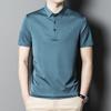 High-End Double-Sided Mulberry Silk Breathable Thin Short-Sleeved Casual Polo Shirt Men'S Top