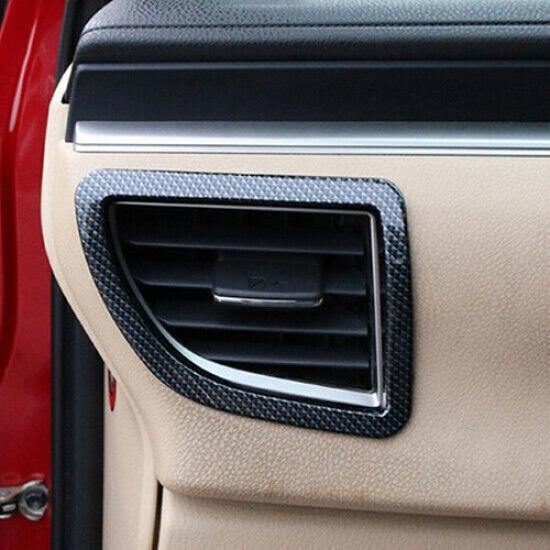 For Toyota Corolla 2014-2016 Carbon Fiber L&R AC Air Outlet Vent Cover Trim 4PCS