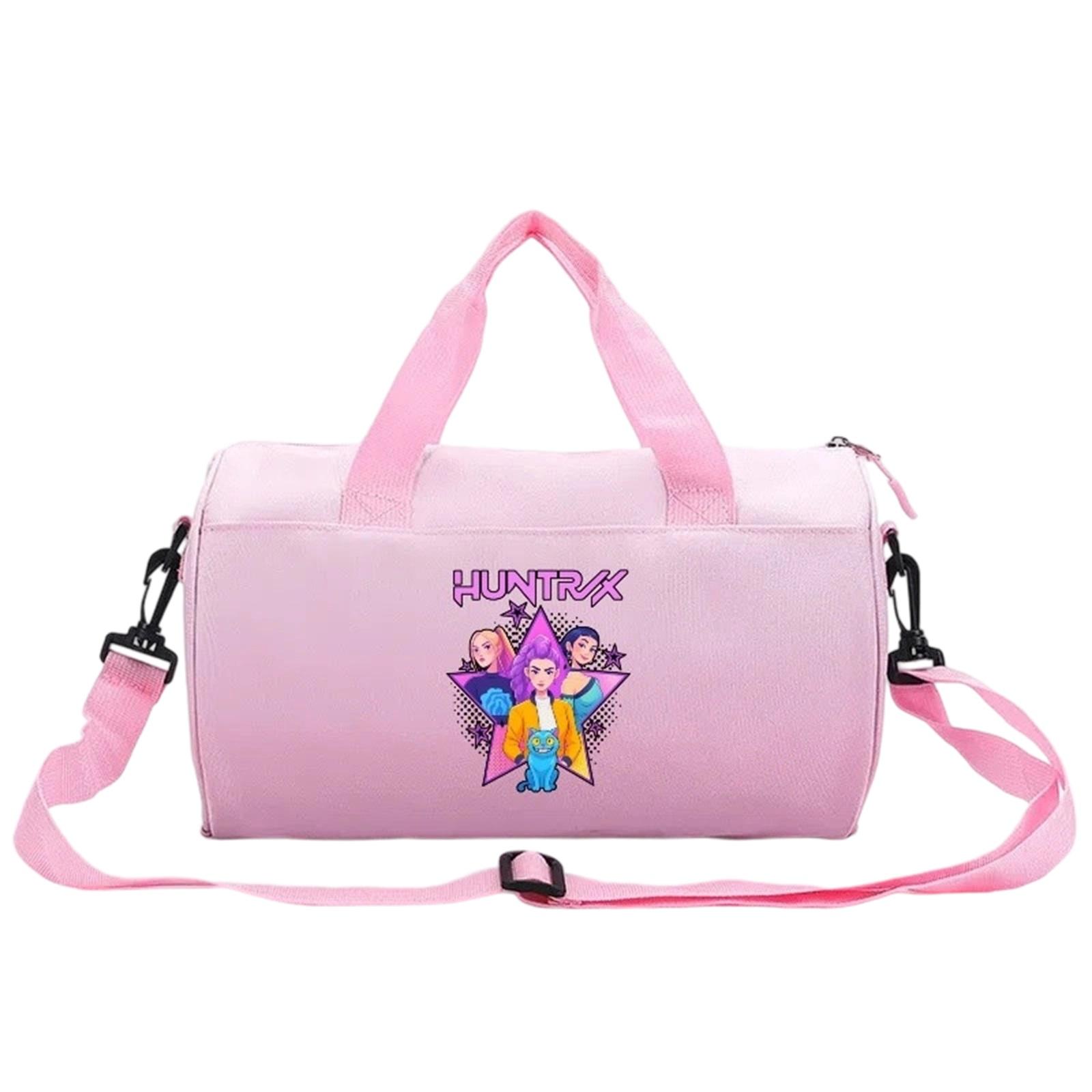 

Мультяшная цилиндрическая спортивная сумка-дафл, дорожная сумка, портативная наплечная сумка для спорта One Size