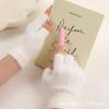 Autumn and Winter Students Knitted Warm Wool Half-cut Leaking Fingers New Cold-proof Half-finger Gloves Warm Gloves
