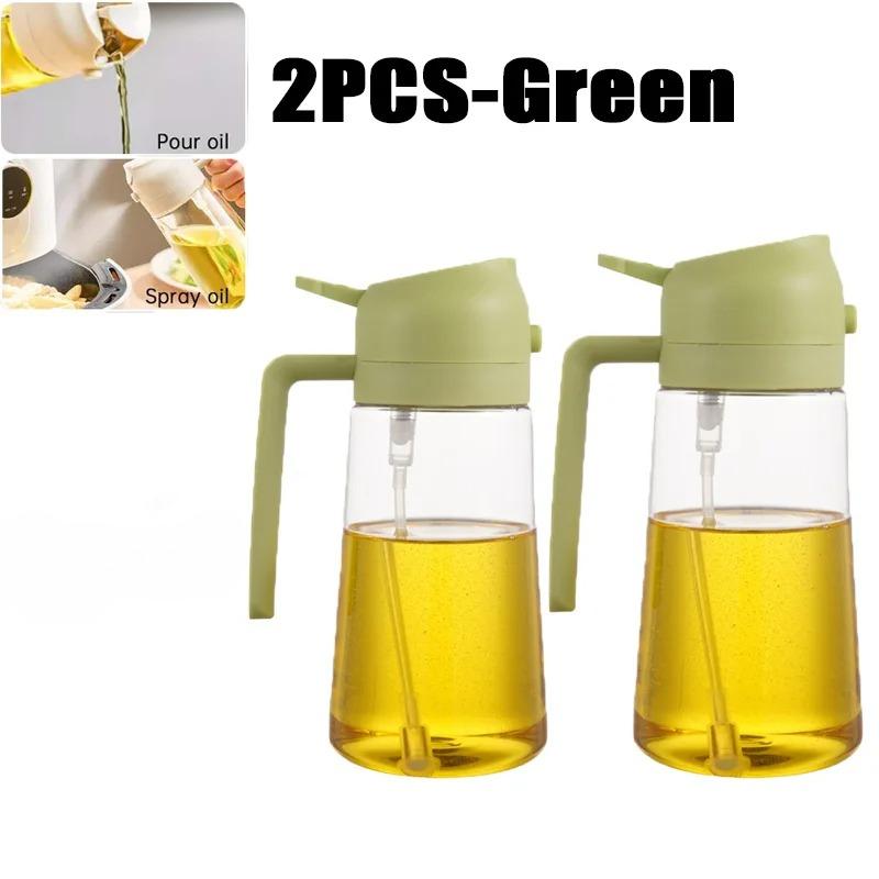 2in1 470ml Plastic Spray Oil Sprayer Bottle Spray Oil Dispenser Oil Jar Cruet BBQ Kitchen Baking Roasting Picnic Kitchen Tool