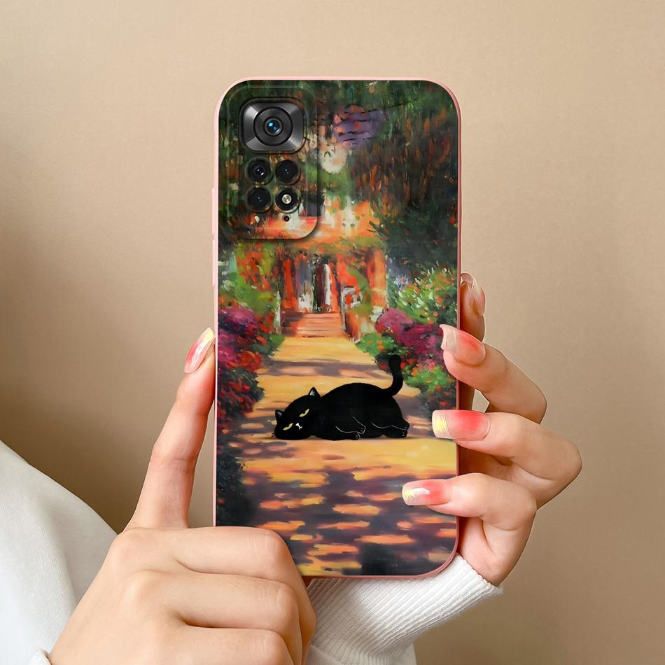 Cute Cartoon Case For Redmi Note 11 Pro Plus Back Cover Liquid Silicone Camera Protector For Xiaomi Redmi Note11 Phone Cases