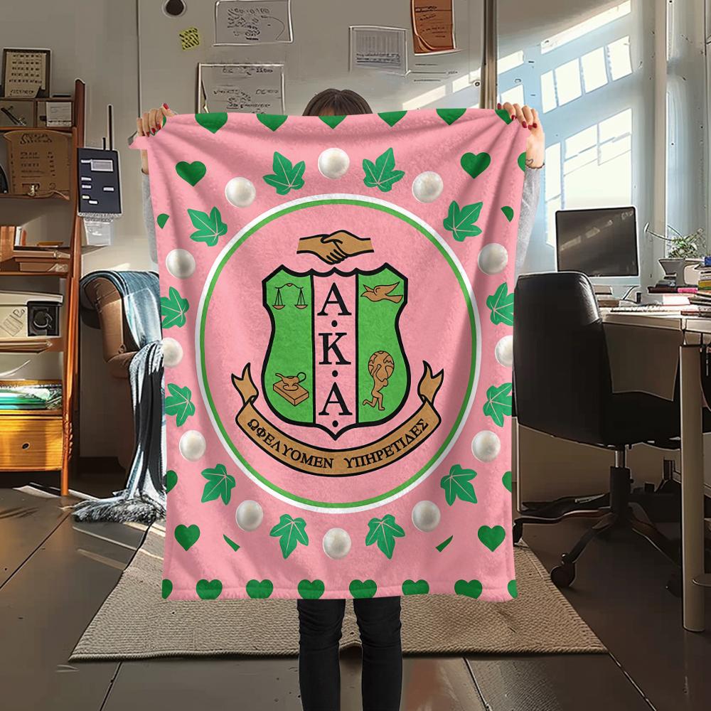 1PC AKA Print Flannel Blanket, High quality All Seasons, Home Decor, Warmth and Comfort, Perfect for Christmas Gifts