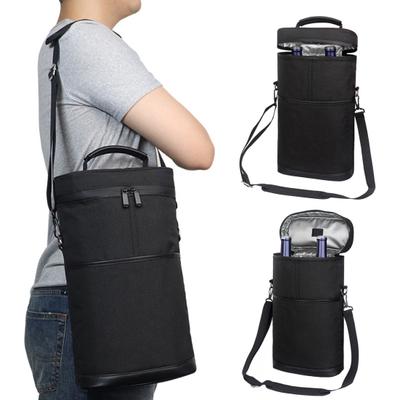 Sac fourre-tout isotherme pour 2 bouteilles de vin, sac isotherme et étanche, portable