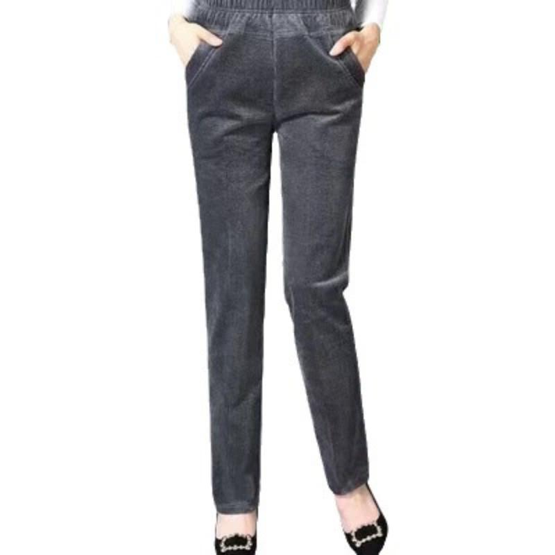 Plush Autumn and Winter Loose Haren Pants Corduroy Women's Pants Thickened Casual Pants Straight Leg Pants Trendy